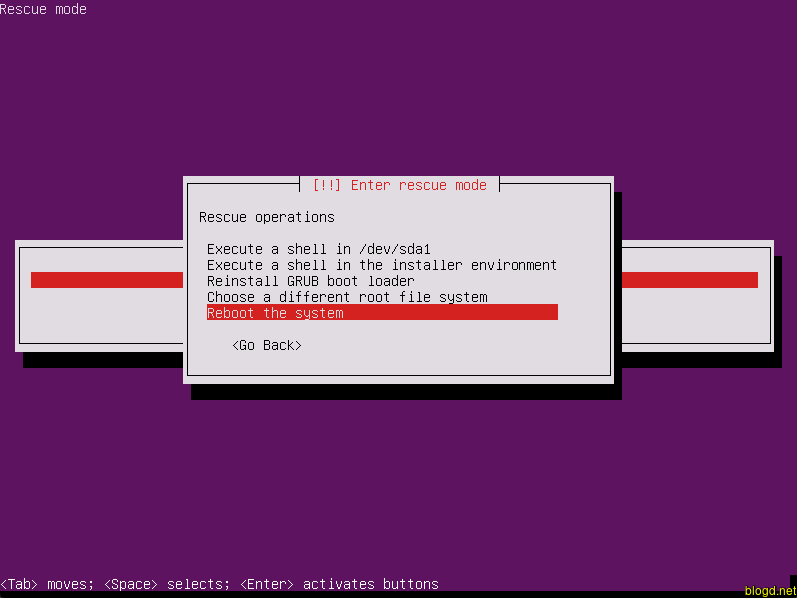 Khởi động lại hệ thống Ubuntu