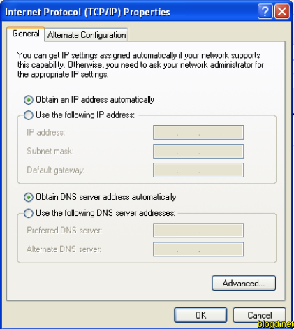 Thiếp lập nhận DHCP trên client Windows