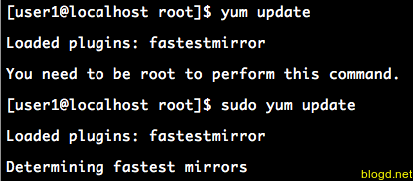 Dùng sudo để cập nhật hệ thống từ user khác root